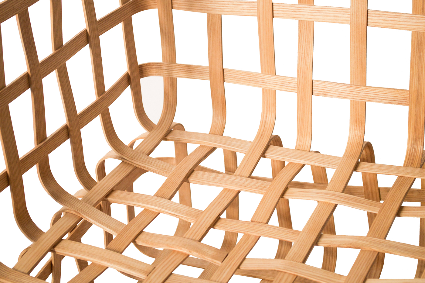 ash wood furniture design lattice grid chair