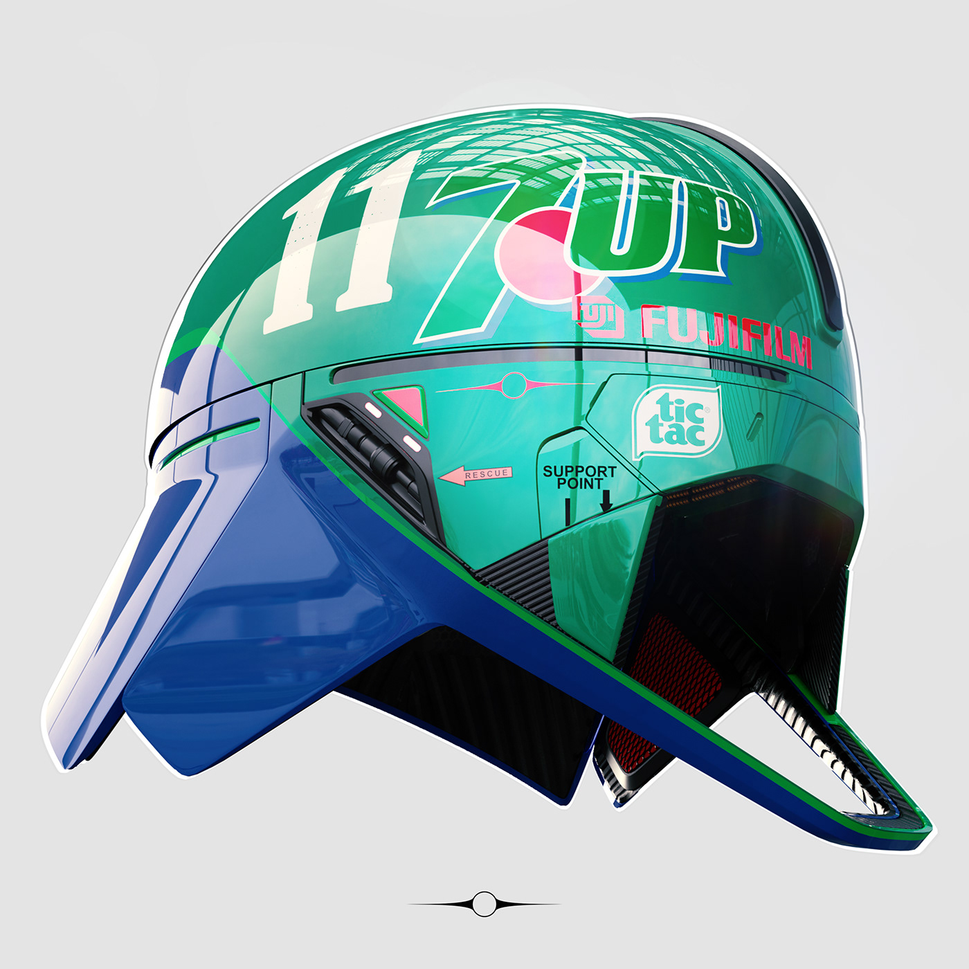 Helmet 3D Render blender concept Digital Art  artwork f1 Racing Motorsport