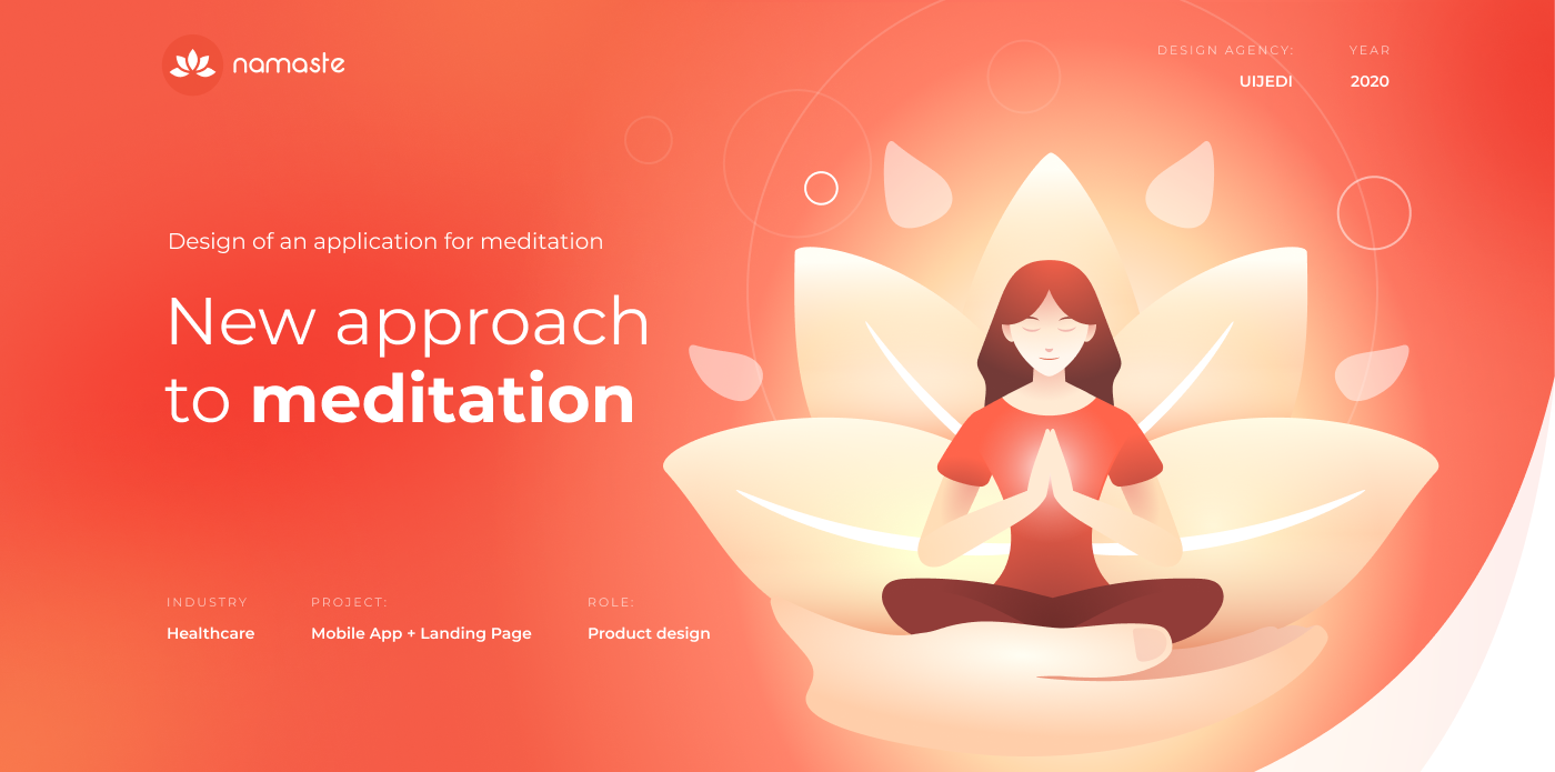 animation  interections landing page meditation mobile Mobile app UI ux