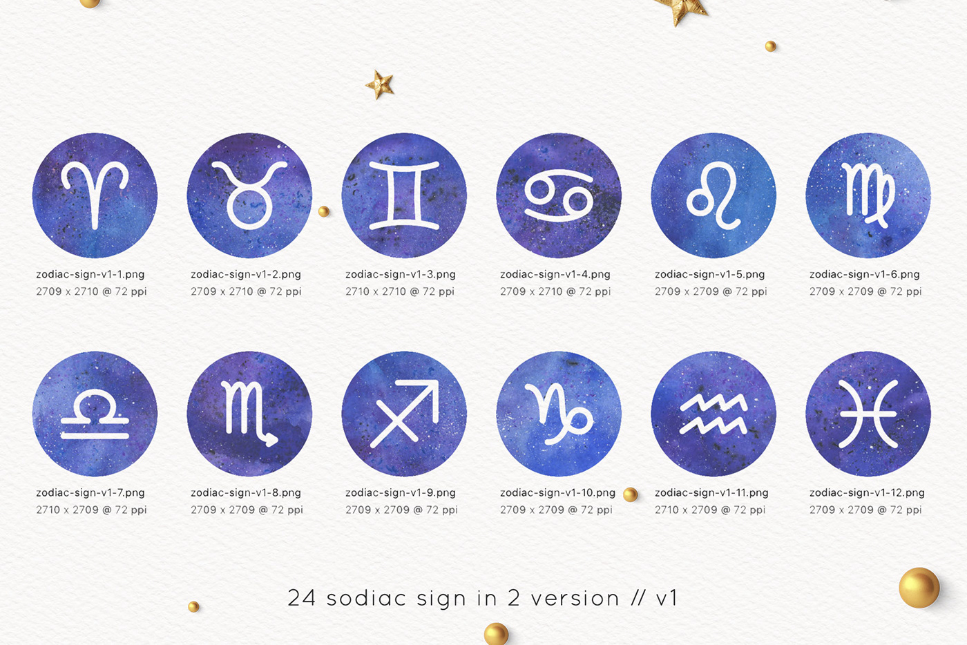 watercolor sign zodiac Horoscope zodiac illustration ILLUSTRATION  constellation Zodiac Sign galaxy set