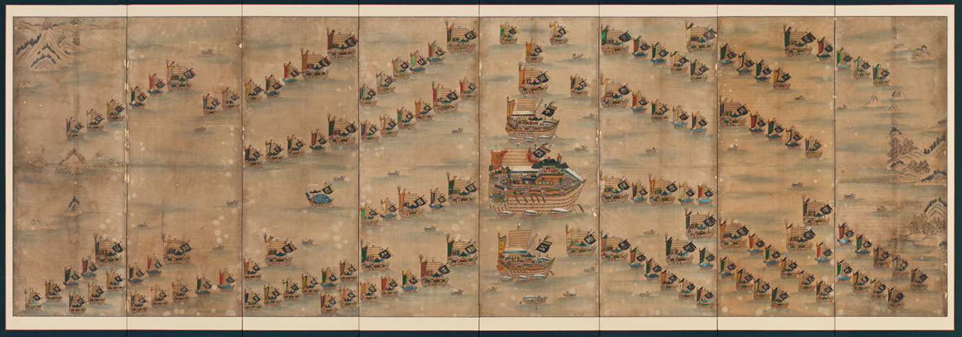 animation  Digital Folding screen Korea National maritime museum the 100 Master Collections