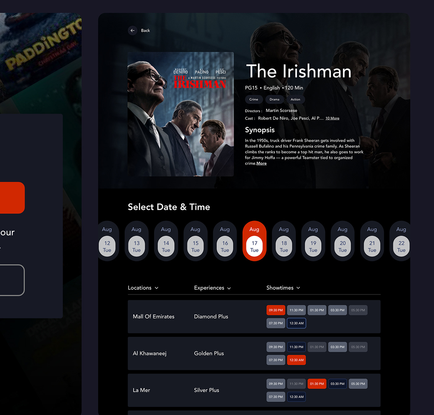 app Case Study Cinema mobile movie Theatre UI uiux ux Website