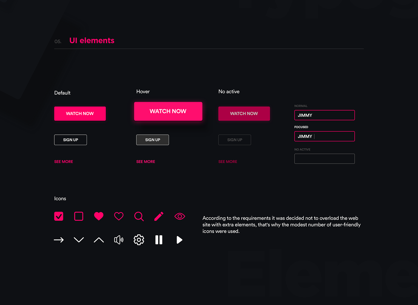 design logo movie player service UI UserInterface ux vector Webdesign
