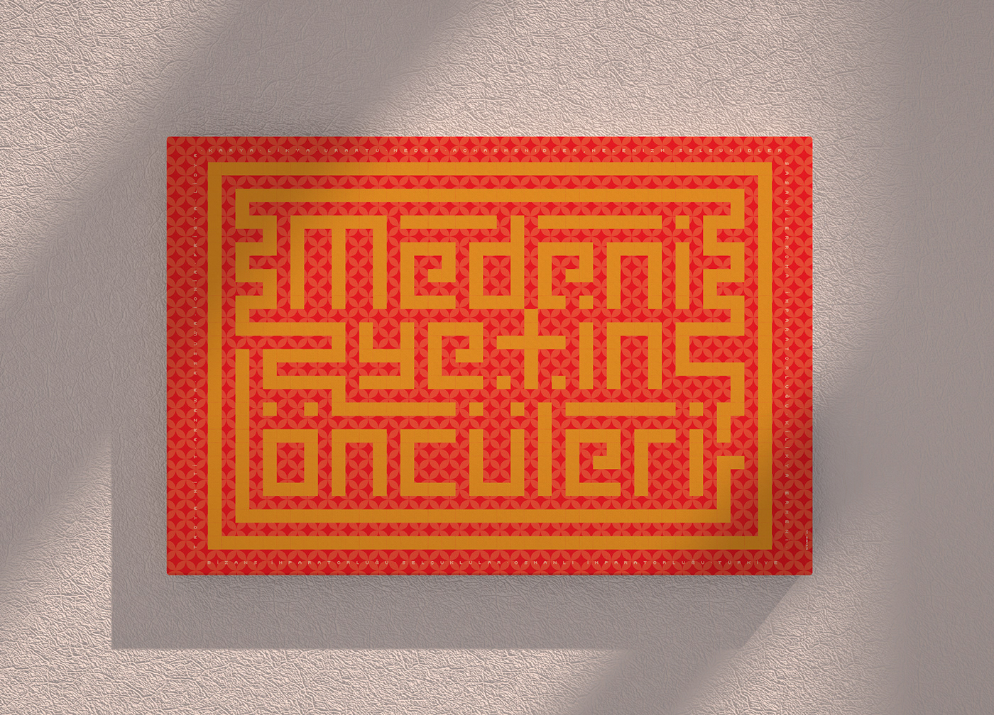 alphabet Civilization culture design Digital Art  graphic design  history Kufi poster typography  
