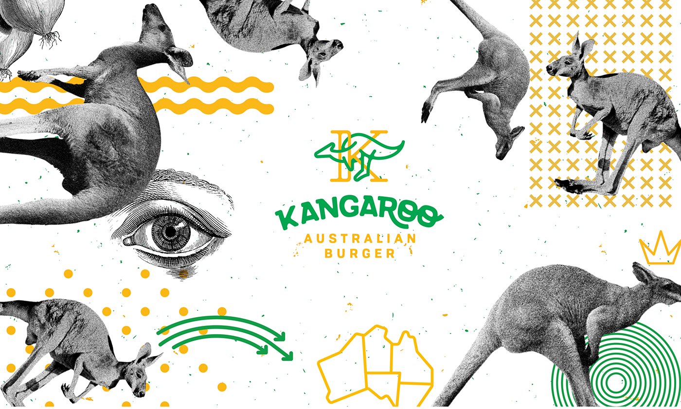 burger design ILLUSTRATION  colagem Ilustração Decoração Australia