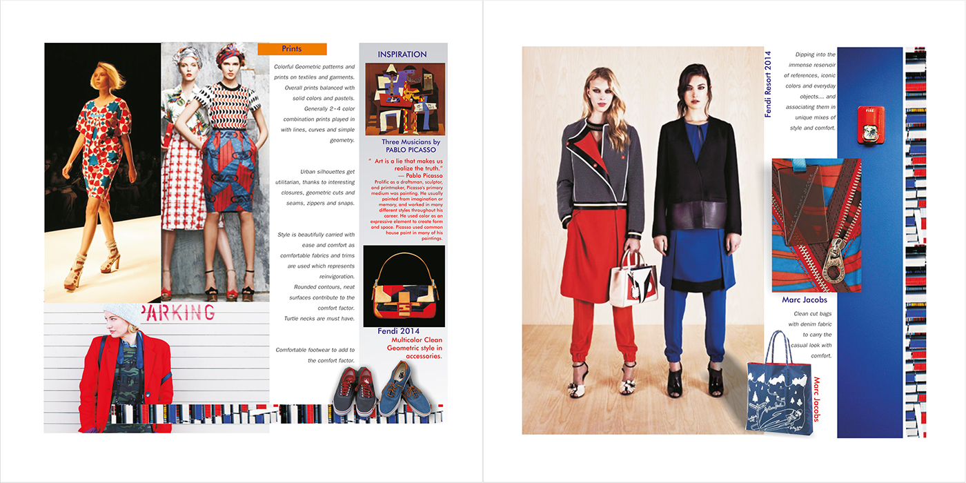 womens wear autumn winter fashion forecast street comfort Print Development flat sketches trend board