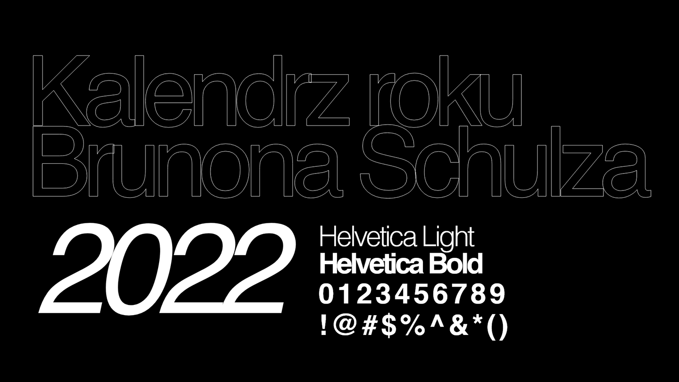 art Bruno Schulz calendar design design designer grahpic design graphic poster Poster Design typography  
