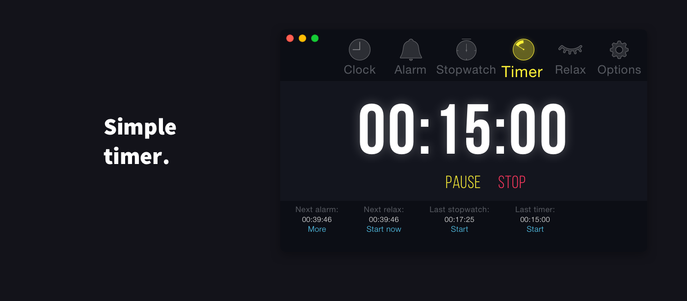 osx mac UI desktop sketch clock alarm timer chord app plane airplane machine