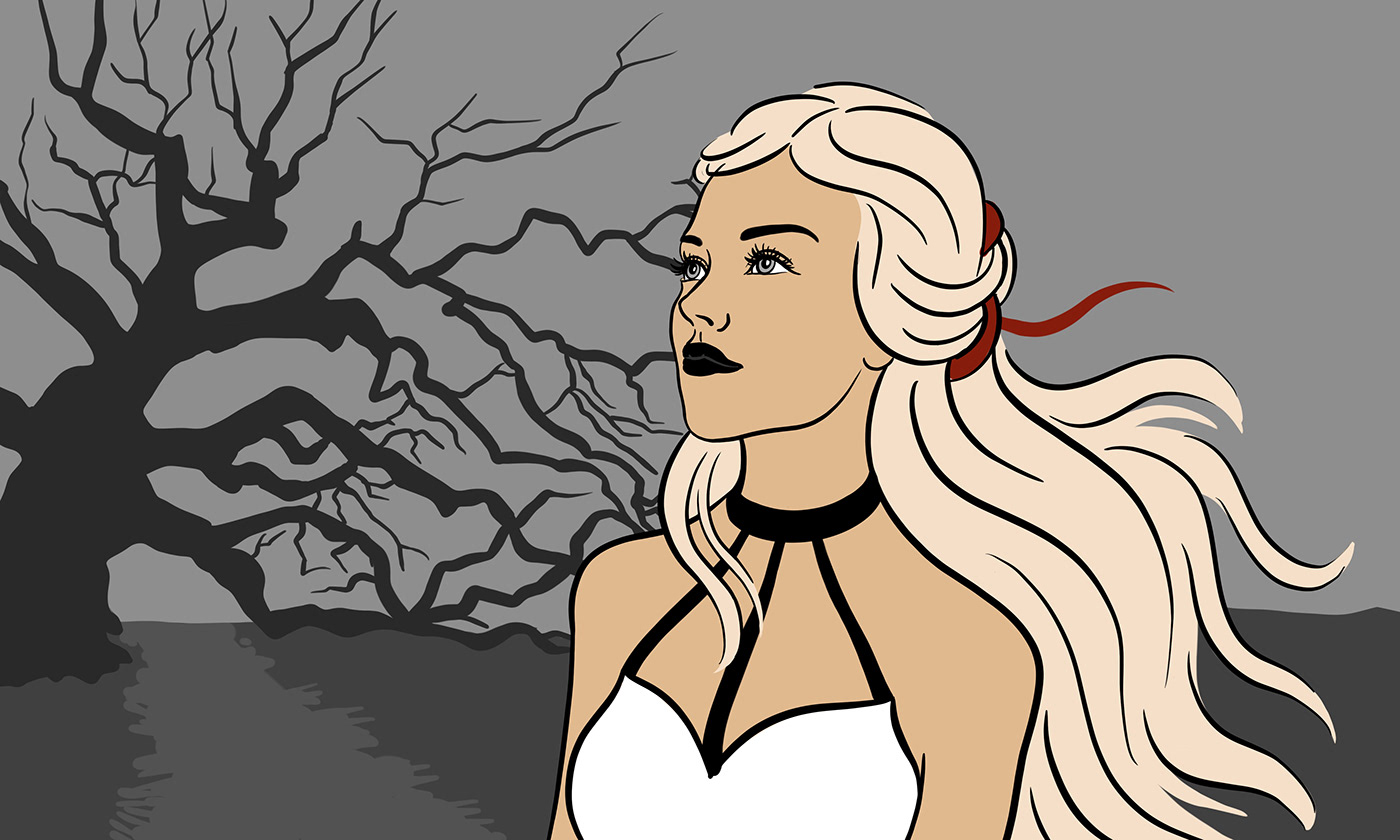 animation  art Belle Morte blond Character dark digital illustration gothic ILLUSTRATION  music video