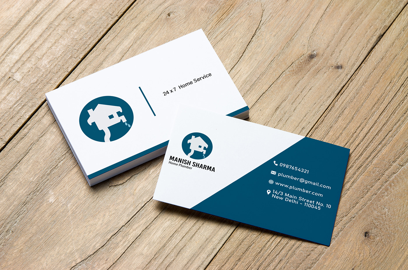 business card for plumber