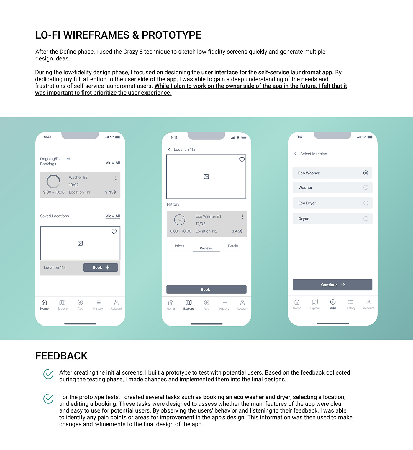app design Case Study laundromat laundry UI UI/UX ux