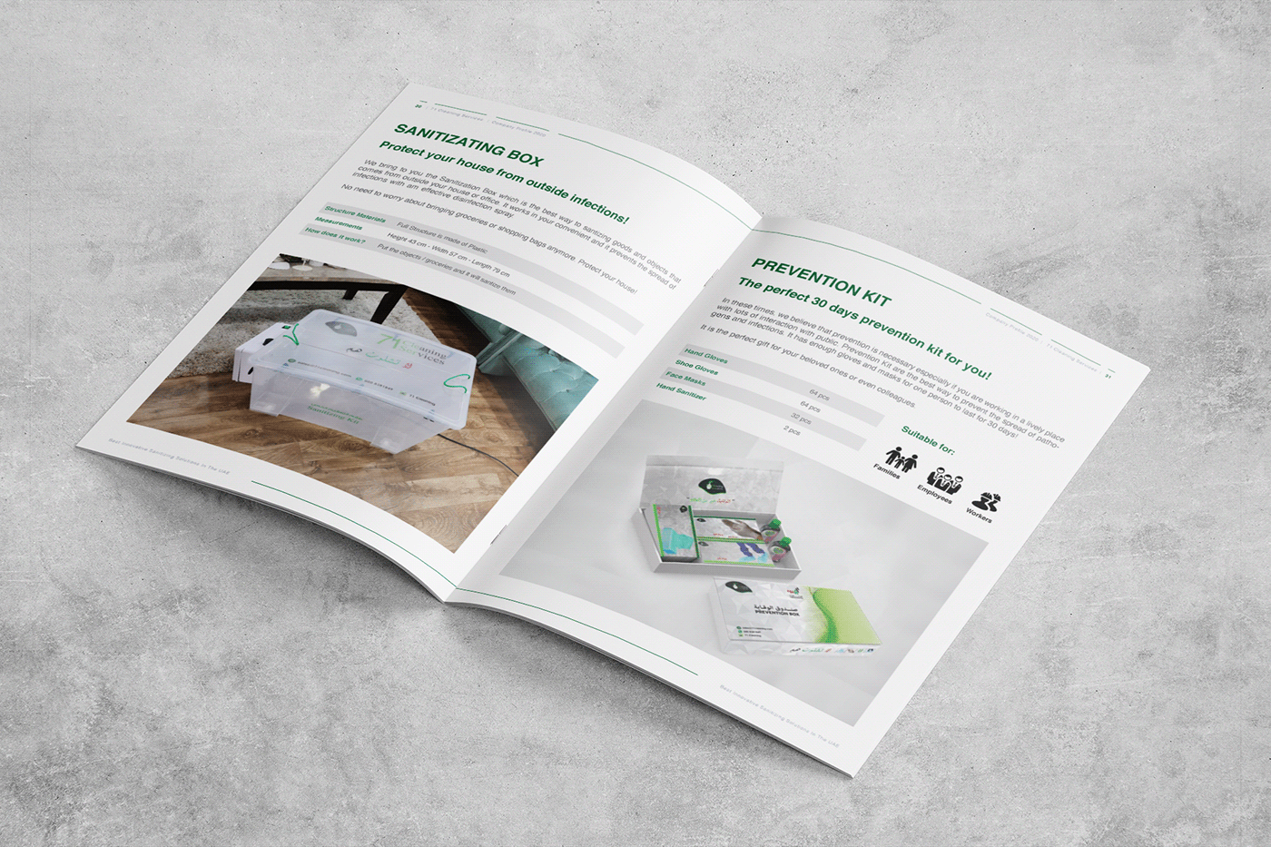 brochure cleaning company profile corona COVID-19 Disinfection editorial sanitizer Sanitizing solutions