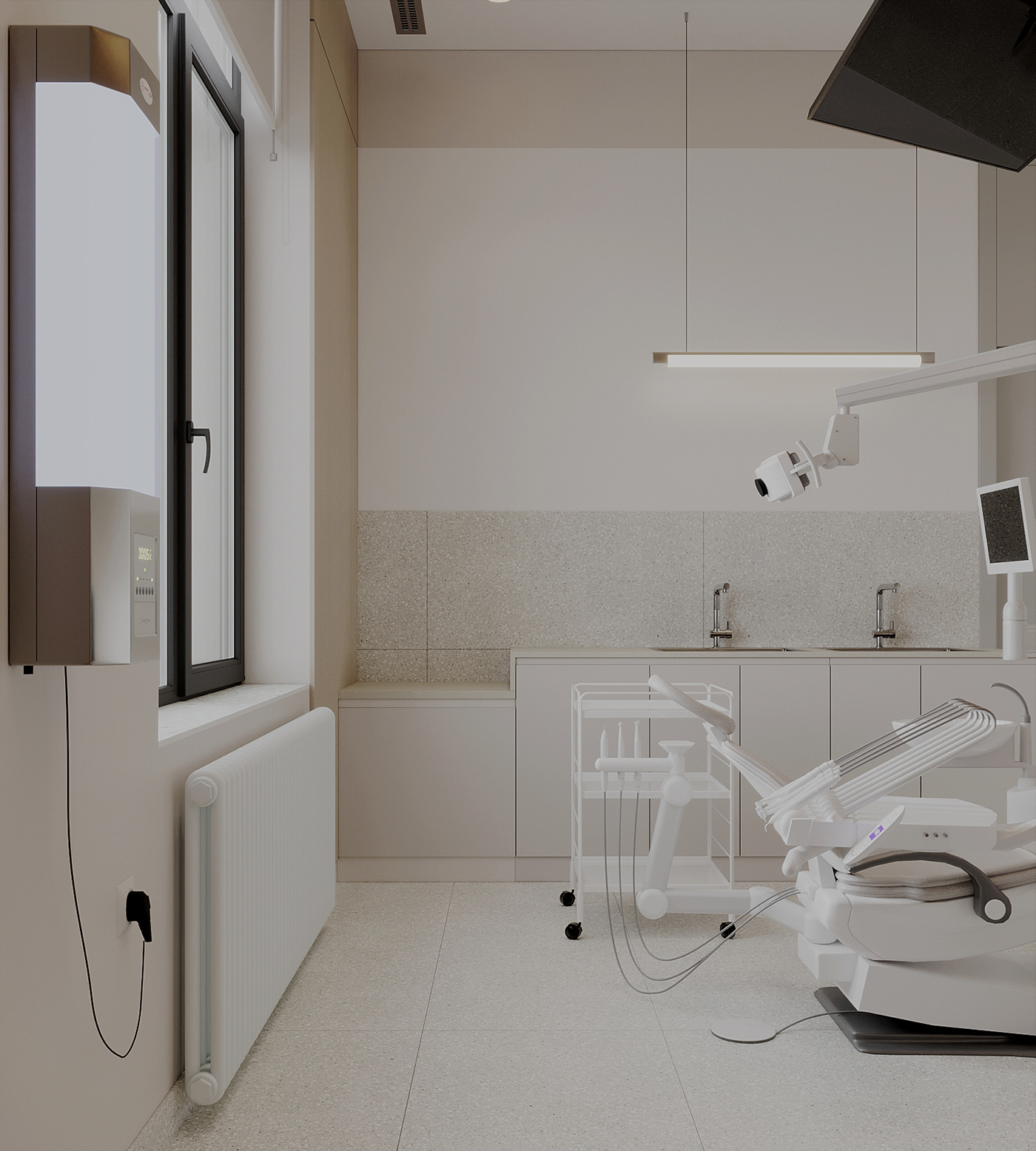 visualization CGI archviz modern interior design  architecture 3D dental clinic Health
