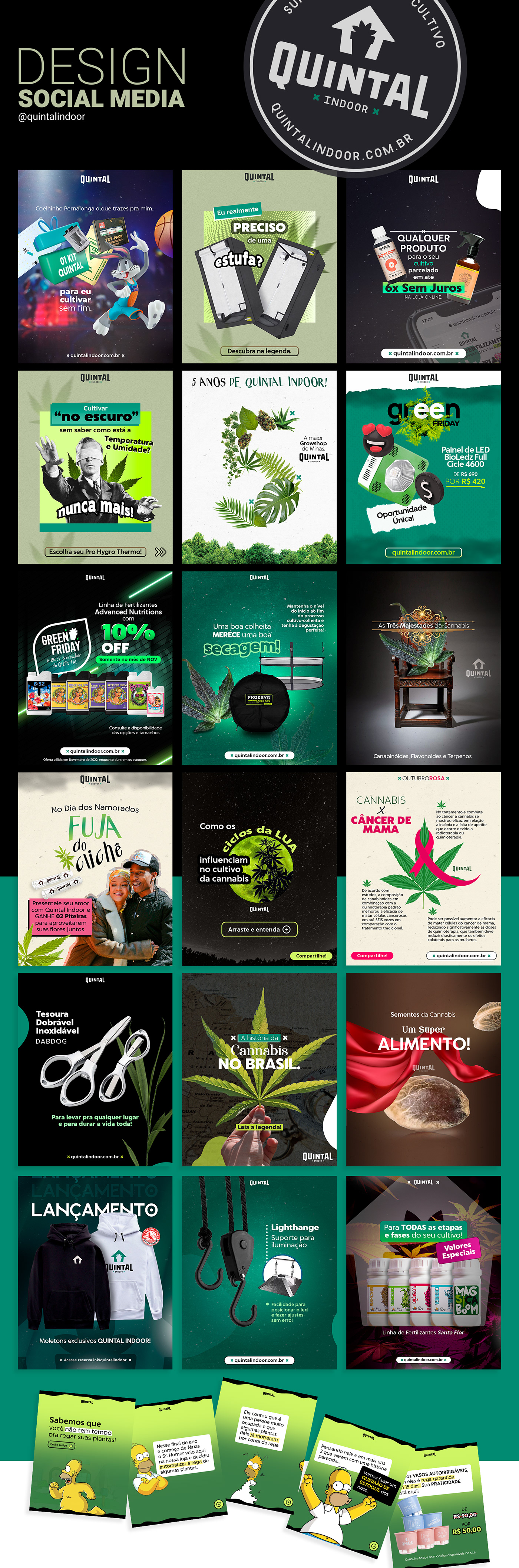 cannabis maconha Fertilizantes Uberlândia identidade visual Social media post design gráfico Cultivoindoor