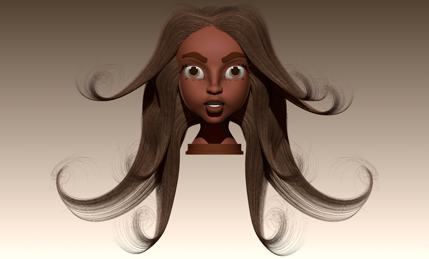 3D beauty CG CGI Character Character design  cute girls hair Zbrush
