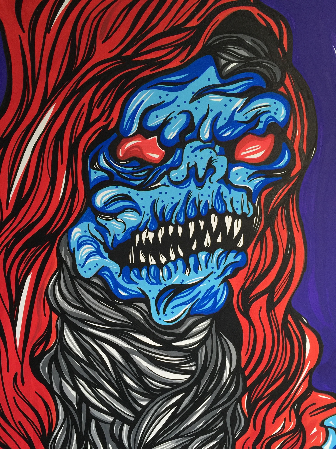 mummra thundercats demon Spirits evil Ancient zombie mummy nightmaremikey Posca Marker acrylic paint