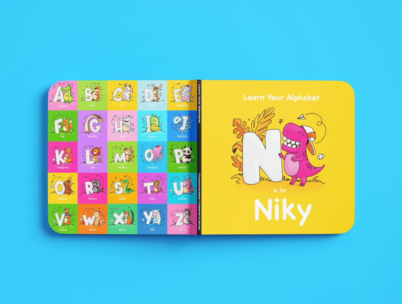 children's book book illustrations kids alphabet Digital Art  Drawing  personalized