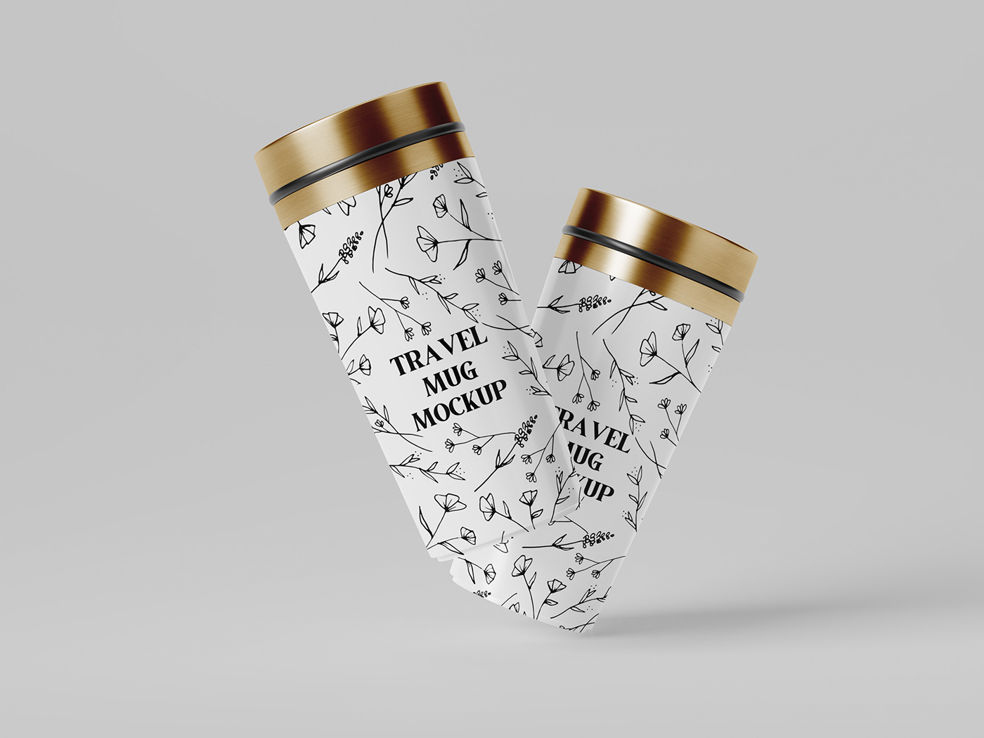 Mockup travel mug Mug  Graphic Designer aluminum beverage Coffee container design drink