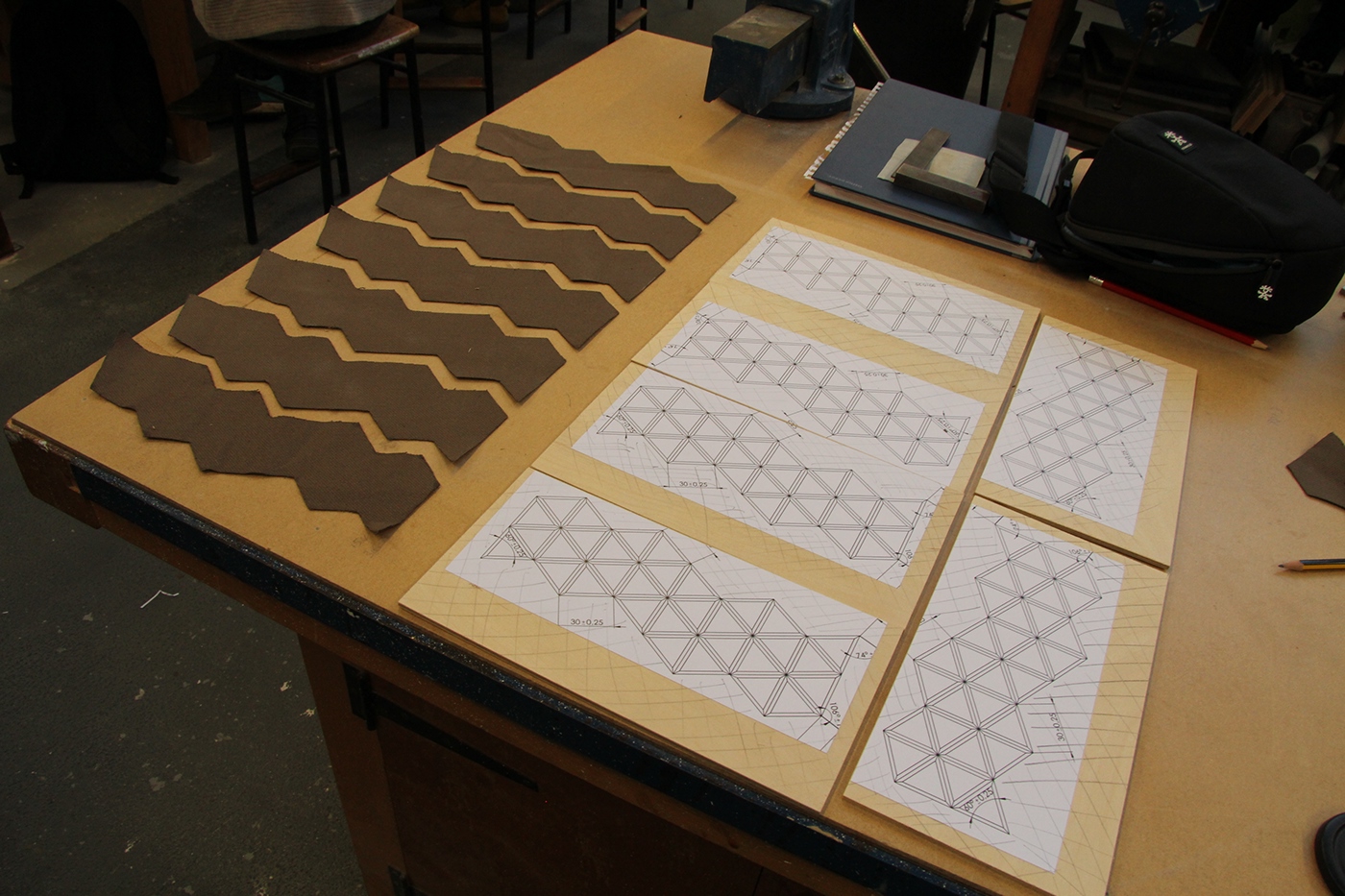 coffee sleeve Coffee eco design Triangles Surfaces tessellating