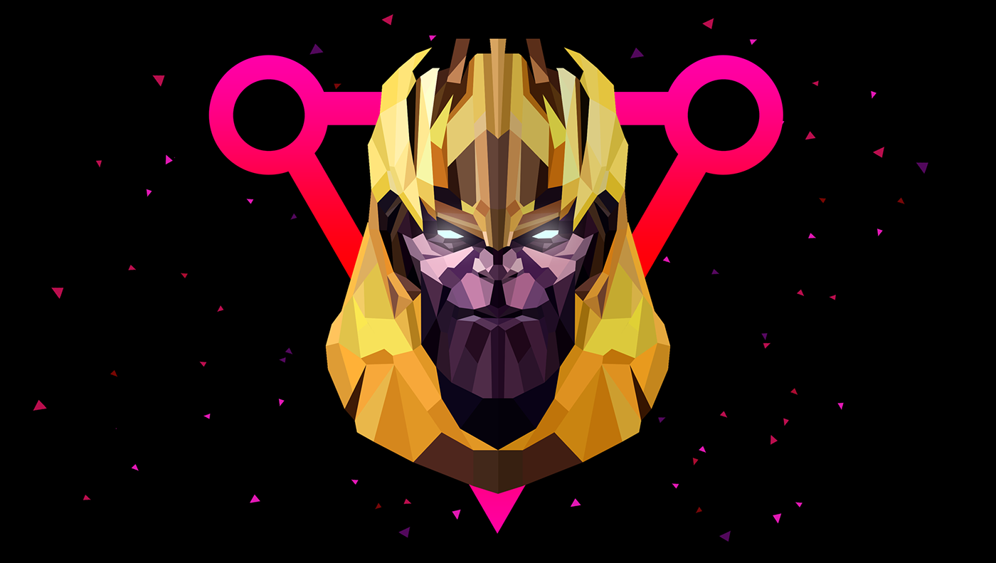 Ant man Hulk Low Poly Low Poly Art low poly portrait marvel star lord Thanos thelowpolyproject