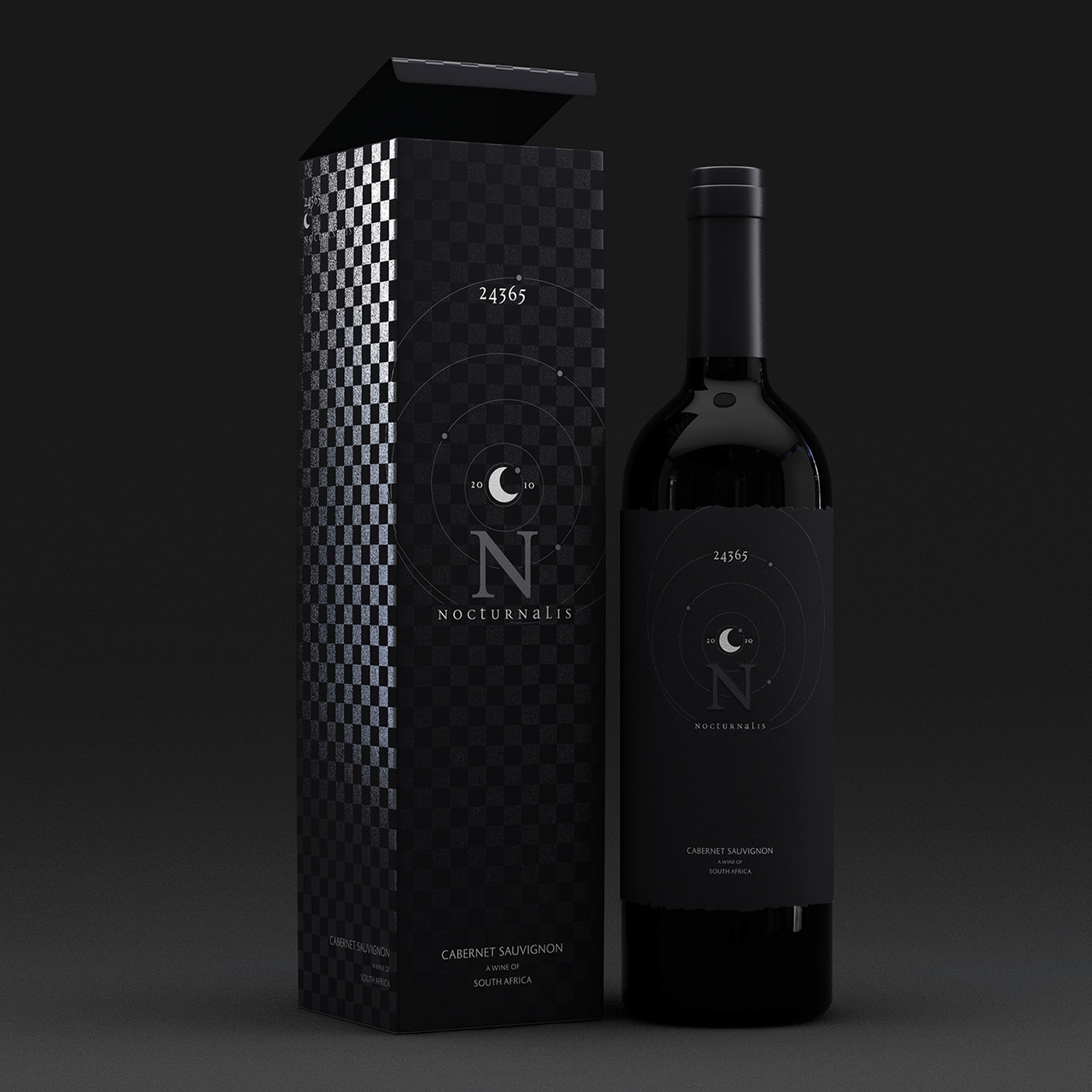 Marcel Buerkle brand logo Logo Design brand identity Marcel buerkle wine Label visualization 3d render glass bottle box black & white