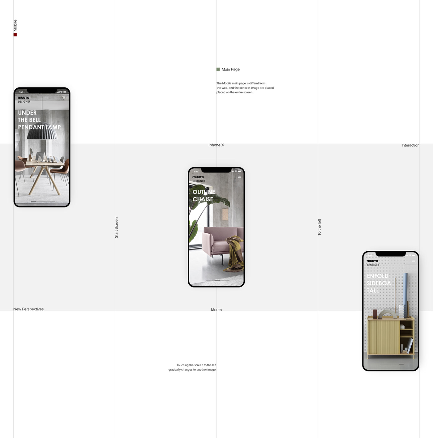 UI/UX interation Web Design  designer Muuto furnuture design