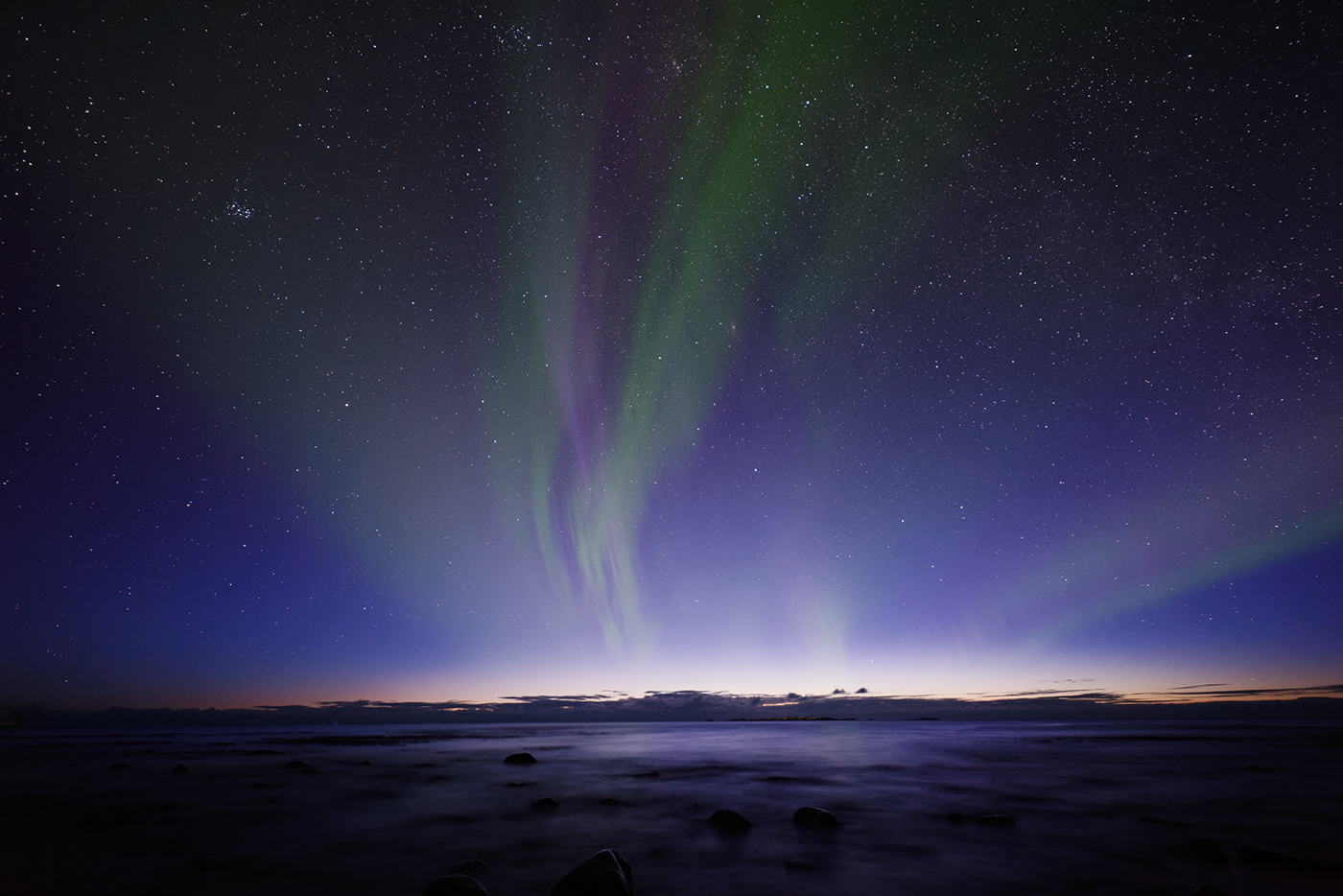 night norway lofoten aurora stars Nightscape Nature Landscape SKY