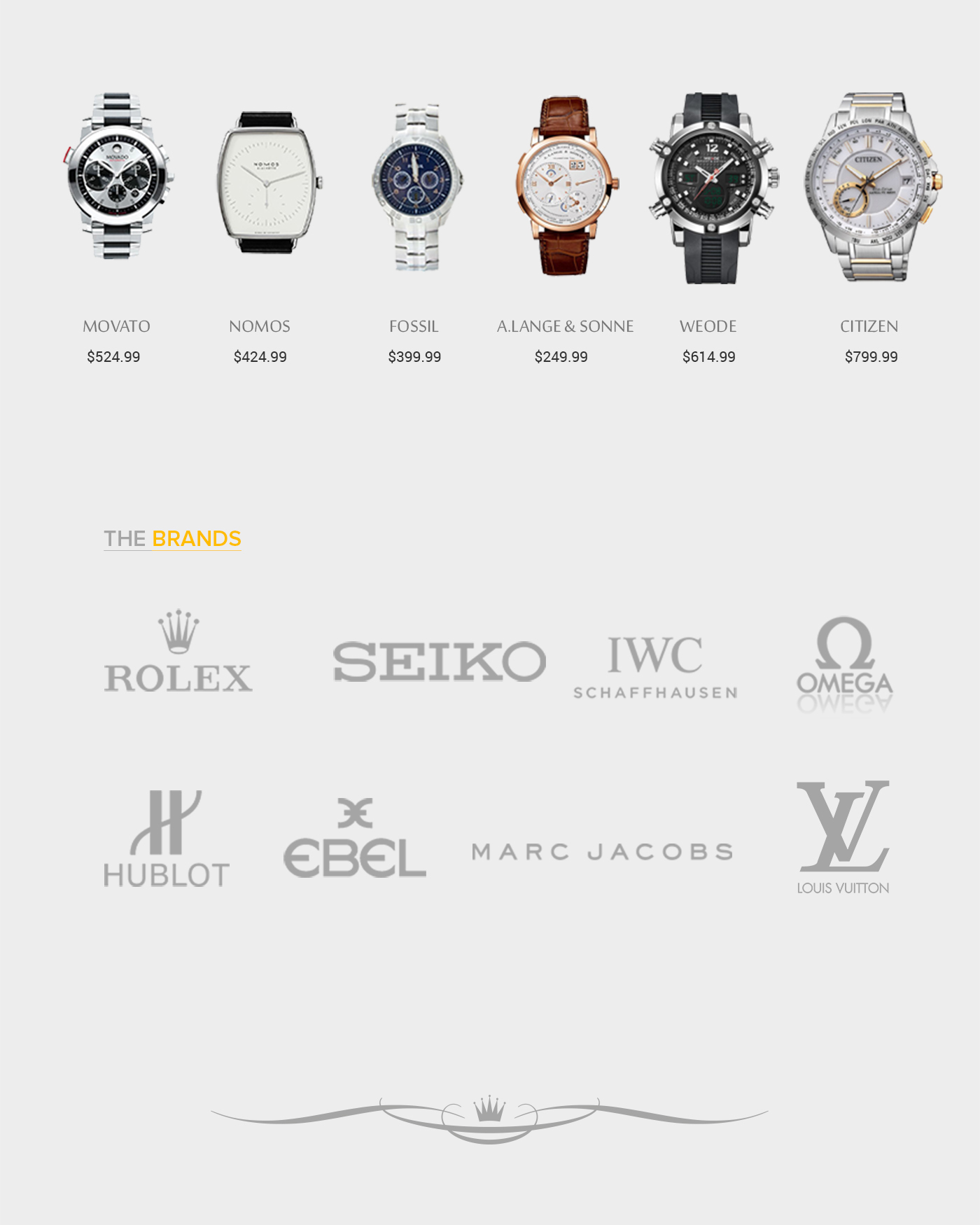 Adobe Portfolio watch luxyry store Web design brand International Shopping elegant stylish
