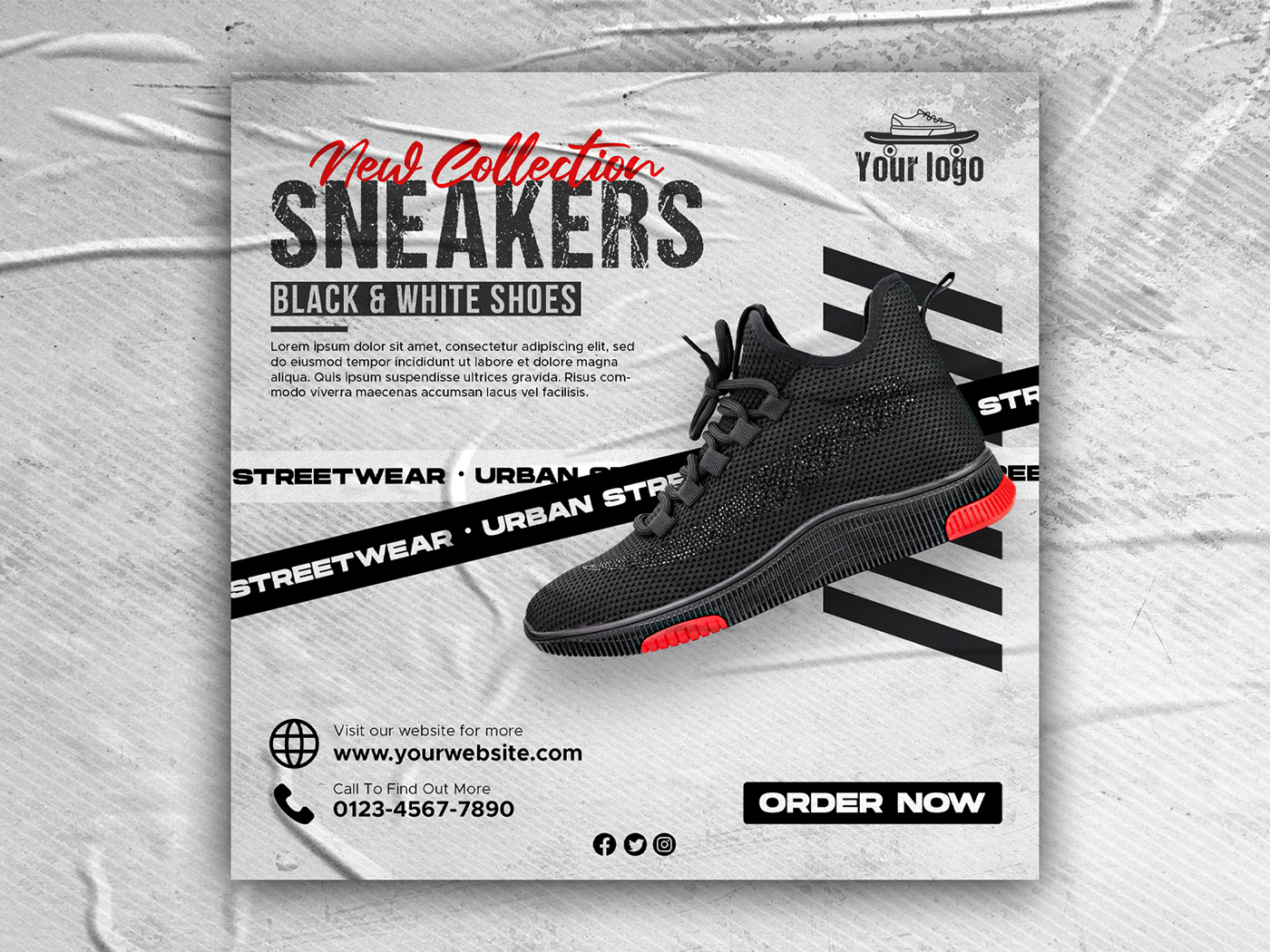 Sneakers collection post, shoes ads post, Instagram post, Facebook Post, Social  media post design
