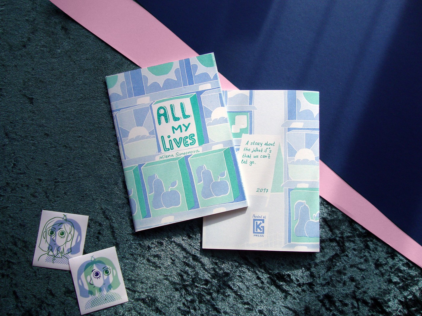 risograph comics Zine  book Sequential Art storytelling   choices parallel universe multiple choice