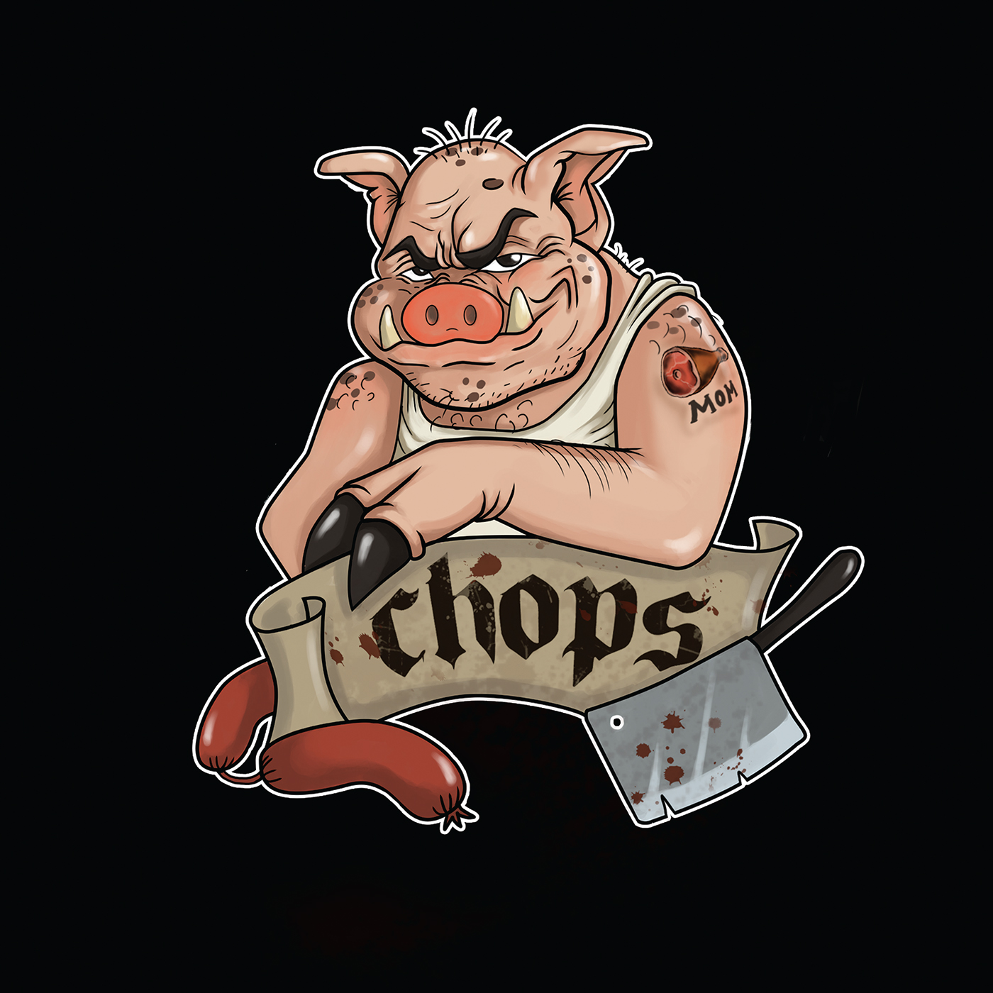 ILLUSTRATION  photoshop pig cartoon