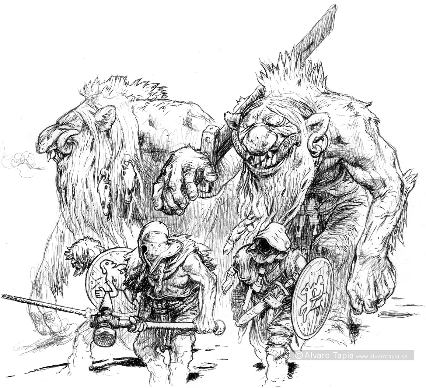fantasy rpg bookillustration Folklore Trolls coceptdesign mythology fairytale Games work process