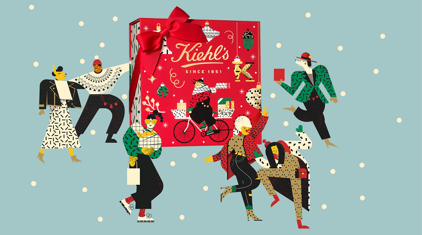 Character Christmas Collection Cosmetic kiehls Packaging product season winter xmas