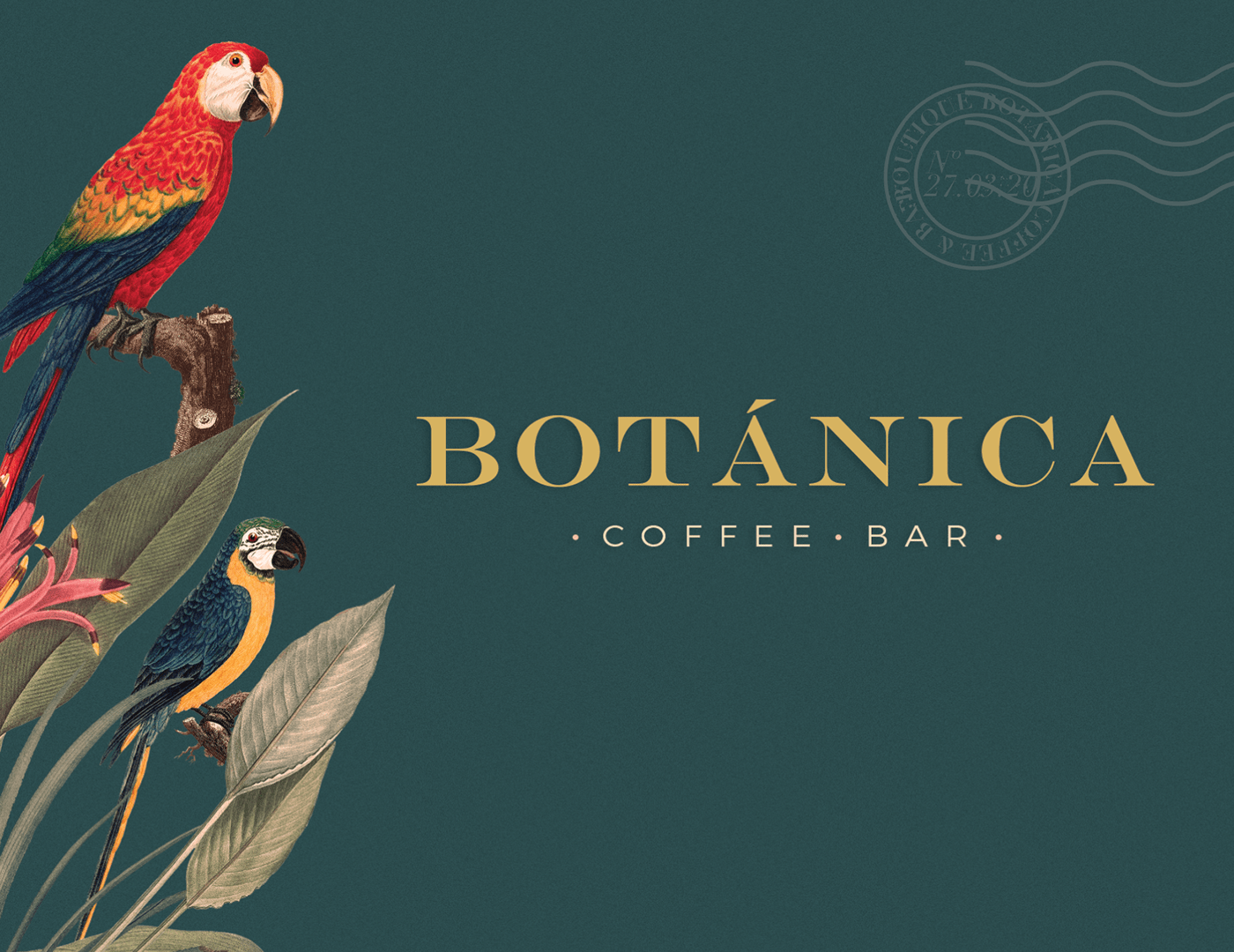 art deco bar botanica botanical branding  Coffee Tropical vintage logo Tropical Branding