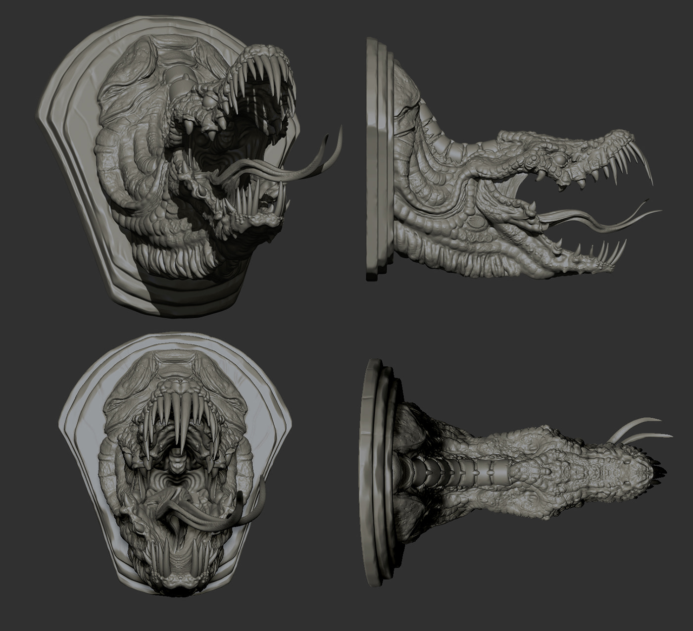 Dinosaur Character design  3D Character concept art sculpting  Zbrush creature monster Polina Mukhina