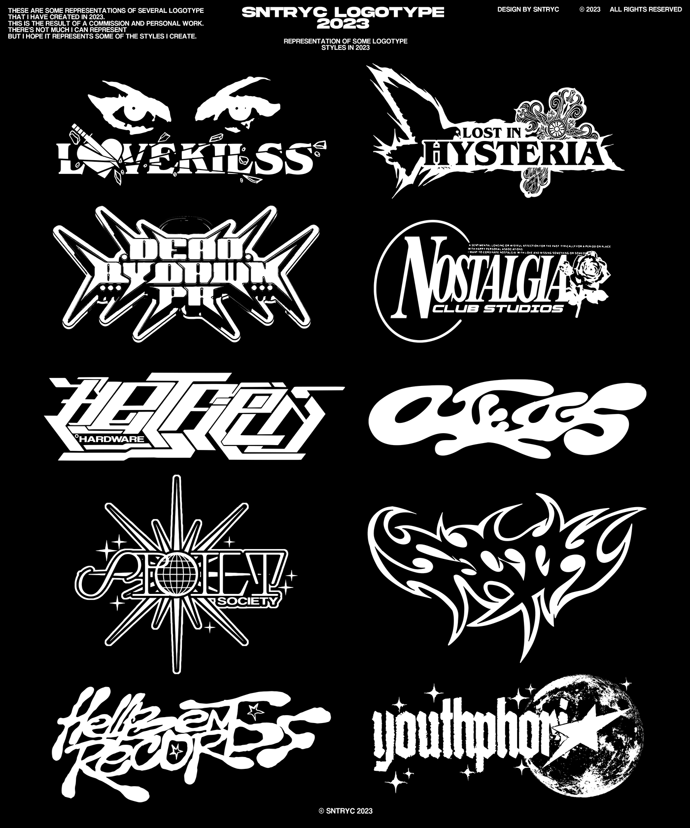 ILLUSTRATION  logo Logotype streetwear Y2K death metal typography   Logo Design Typeface bubbles