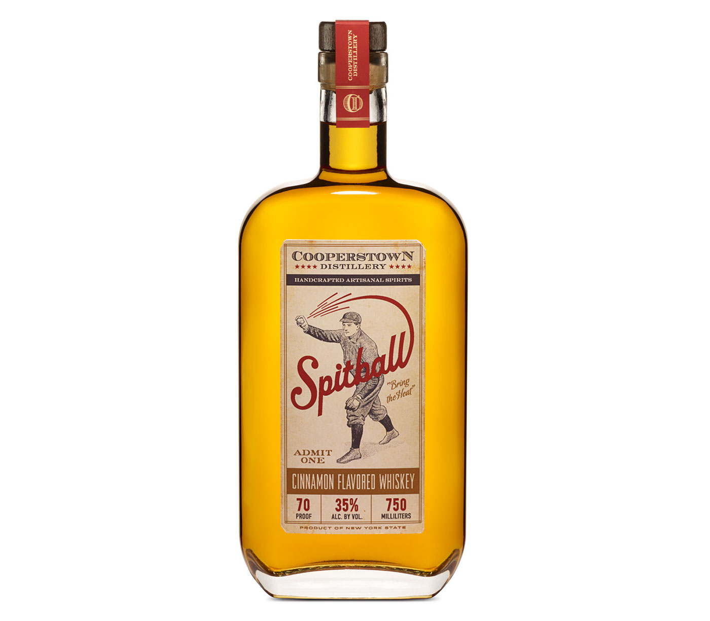 Packaging branding  spitball whiskey cooperstown distillery liquor liquor bottle pavement PavementSF