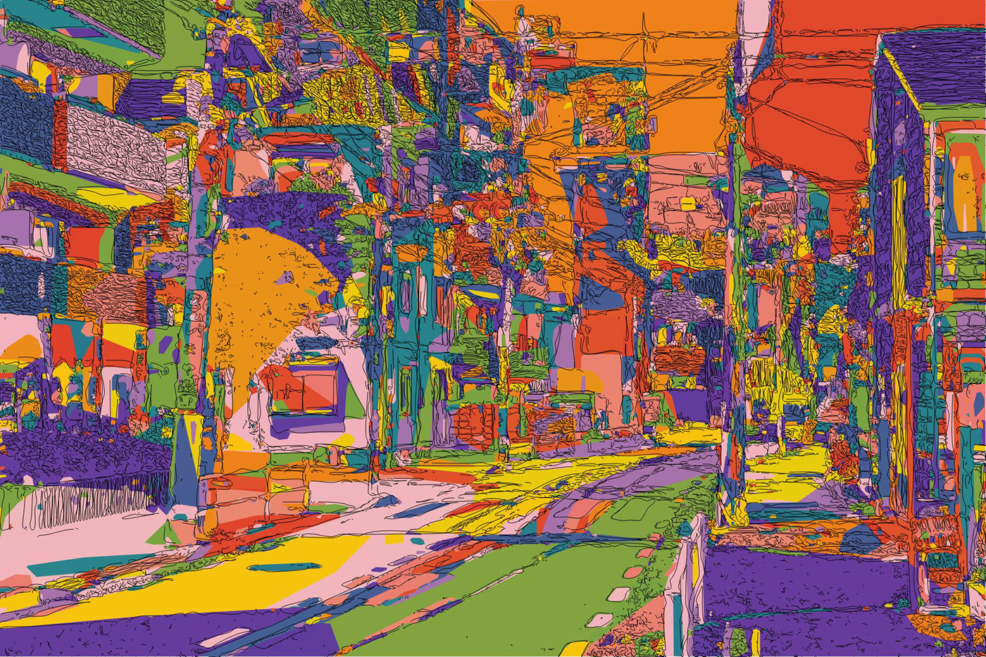 experiment generative random vivid colorful