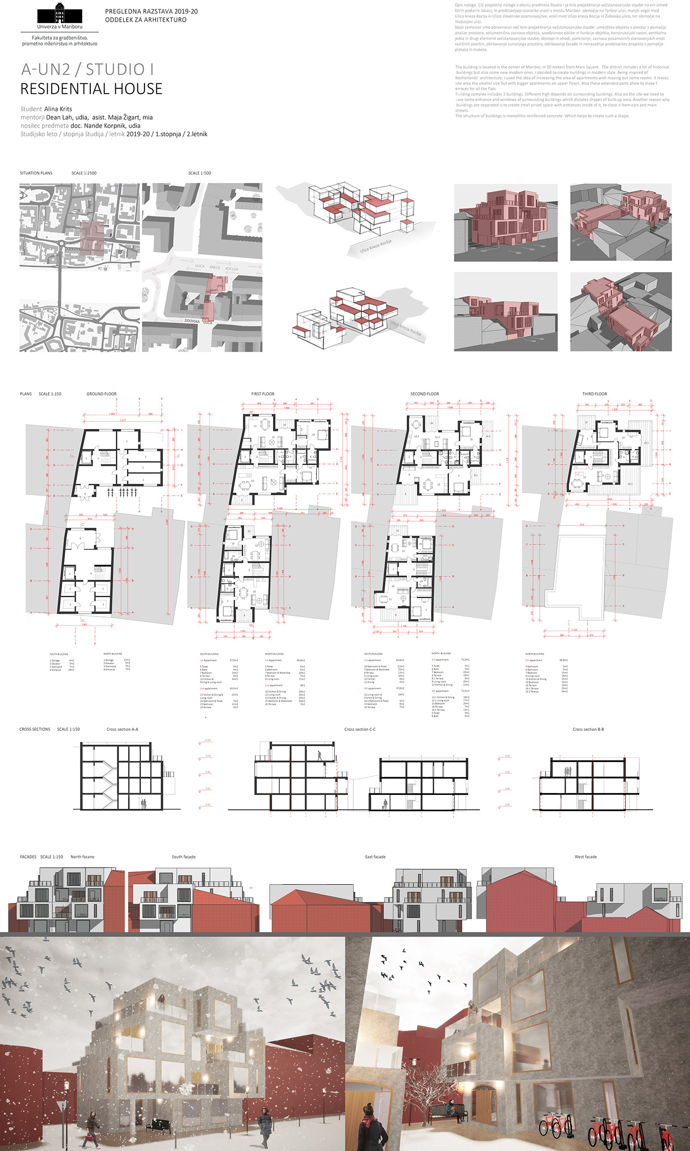 apartments ArchiCAD architecture residentialbuilding studentproject studio twinmotion