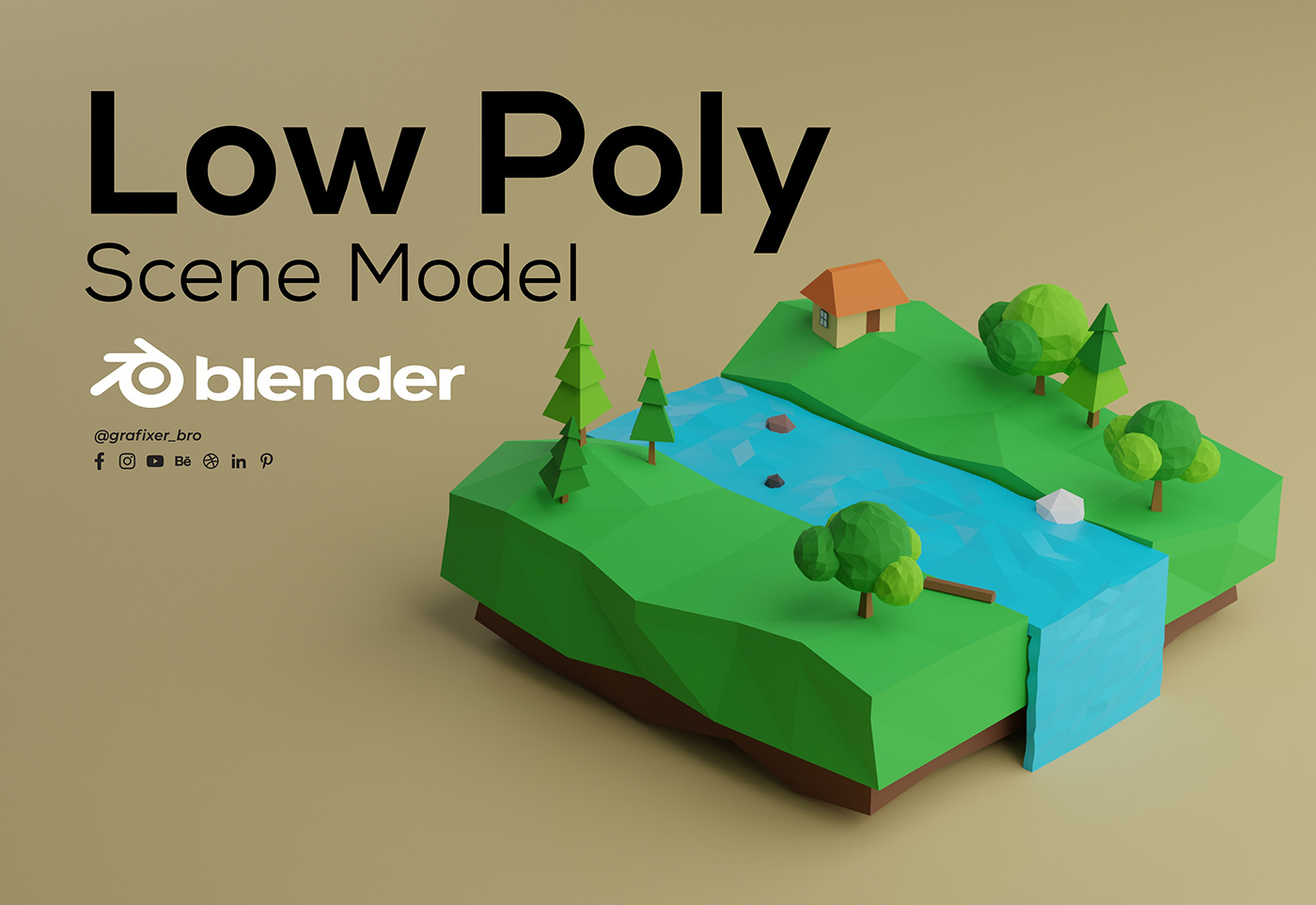 lowpoly polygon blender 3d modeling Render 3D modeling animation  scene 3dscene