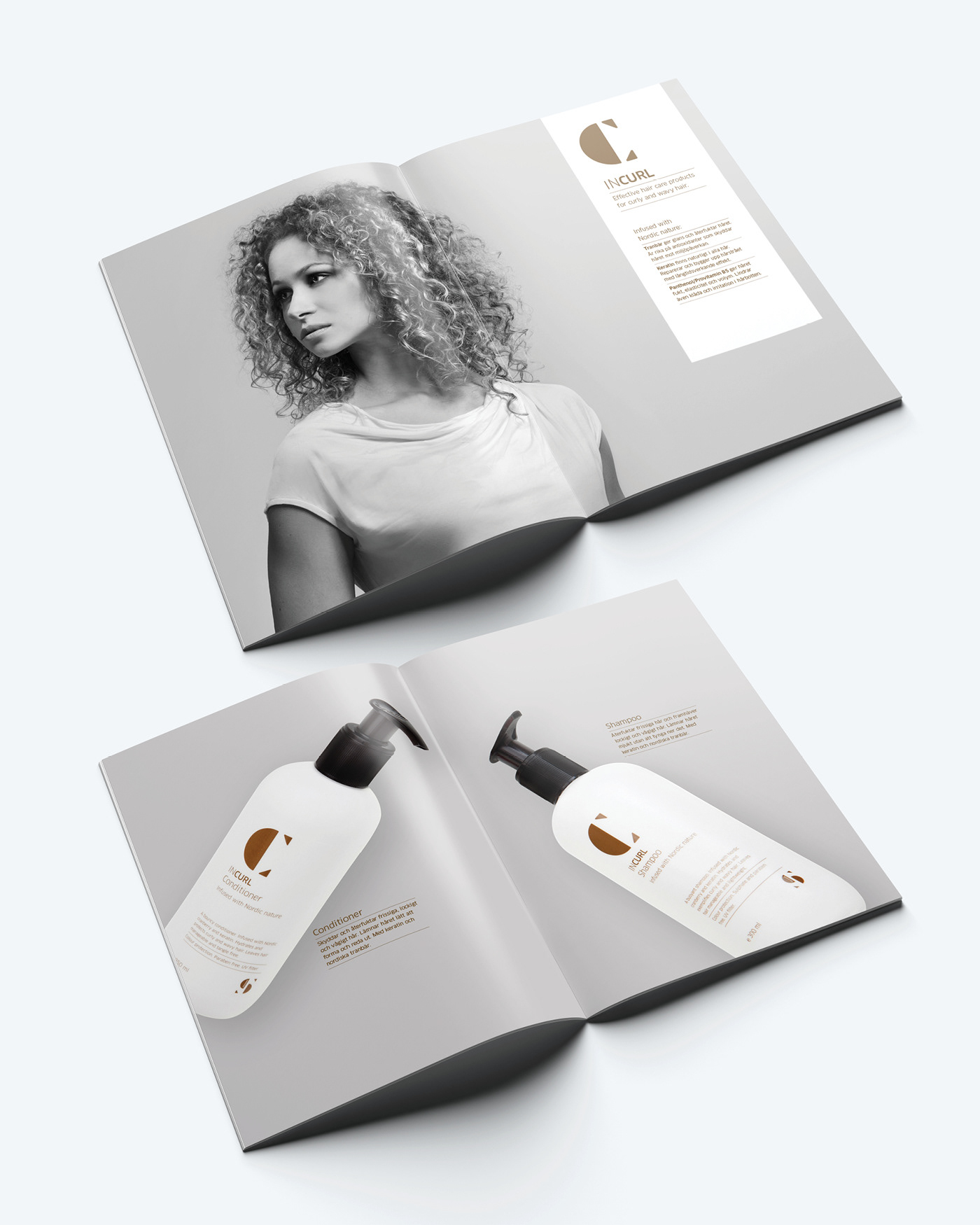 Hair Care shampoo identity letterforms nordic Sweden Stockholm clean