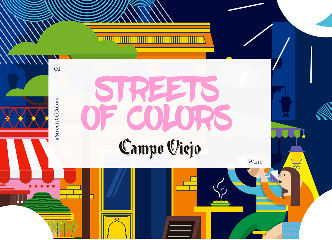 art street bottle brand Campo Viejo colors design product design  wine