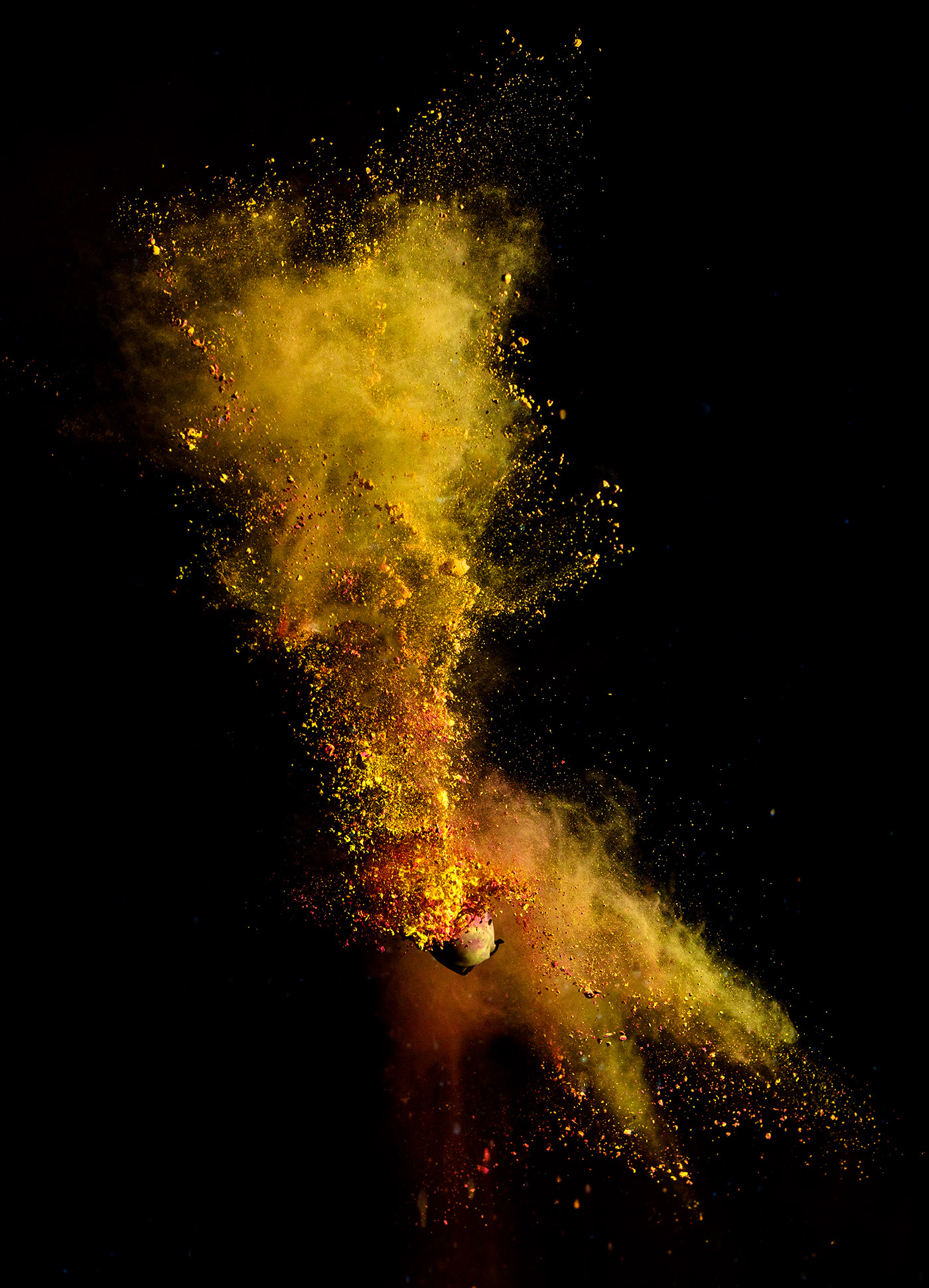 paint powder paint explosion colours cosmos Space  nebula Rorschach test creatures faces