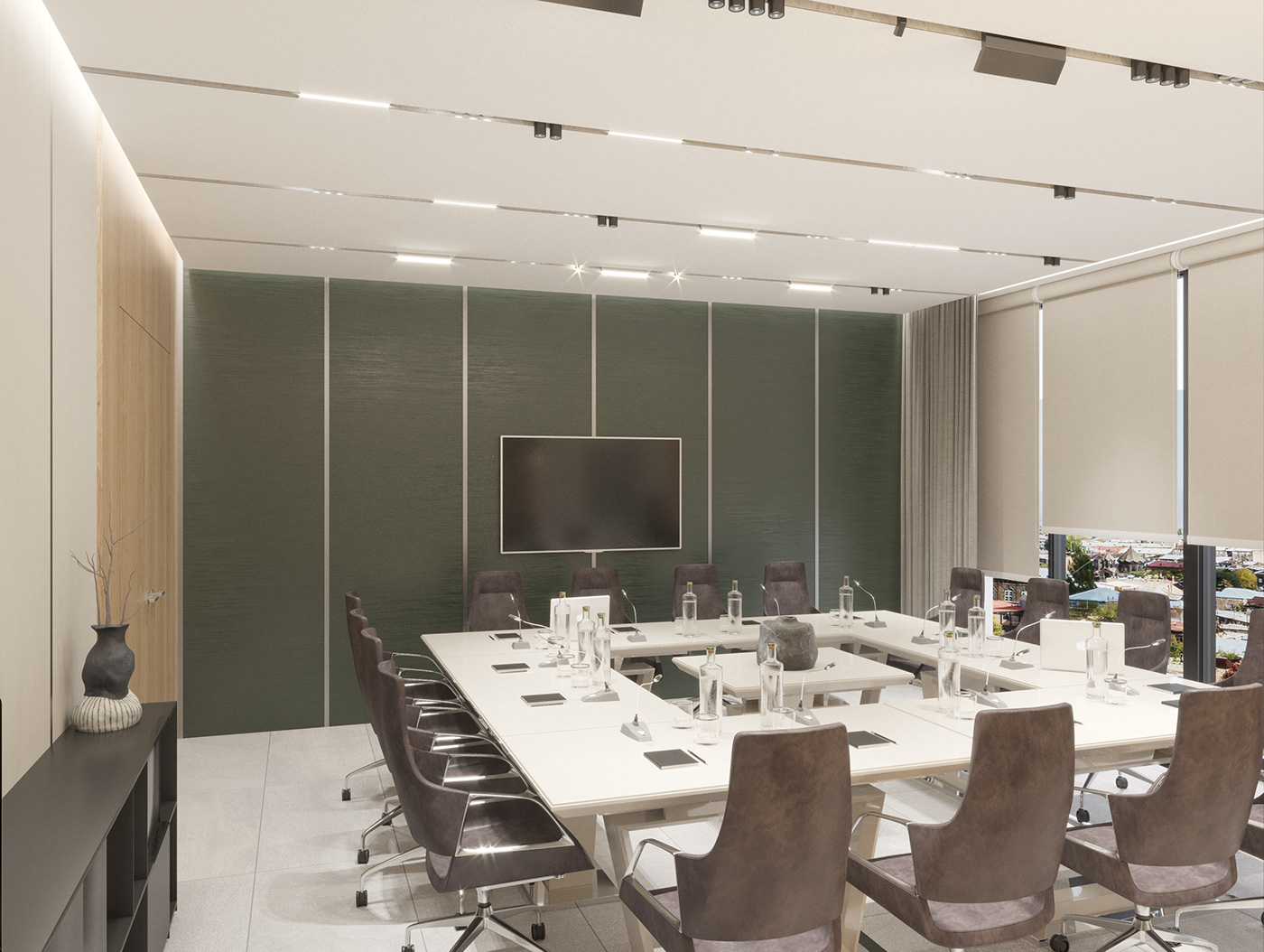 3ds max CGI interior design  modern visualization Gyumri conference meeting room Render