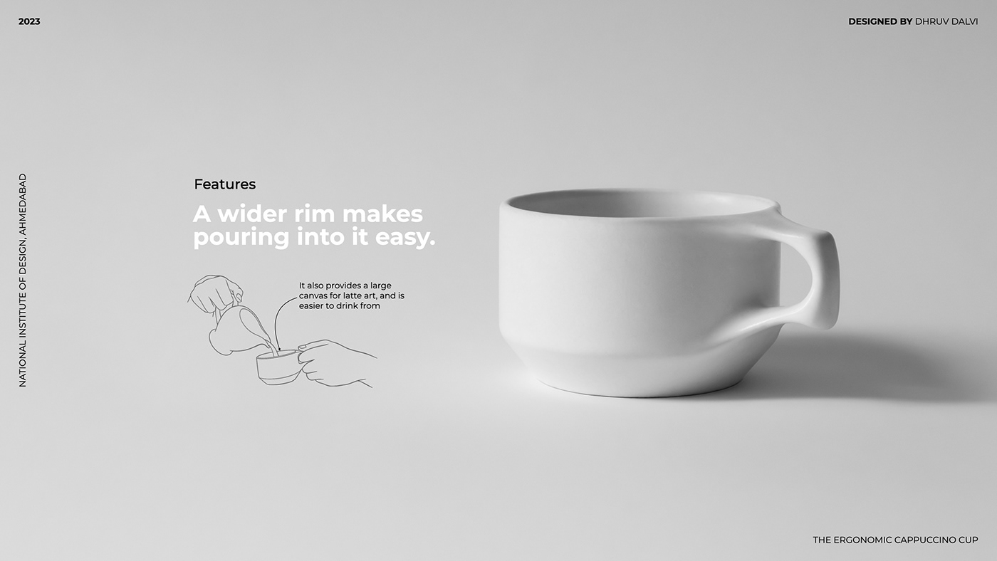Coffee cappucino product design  human factors design process industrial design  cup tableware cafe ceramic