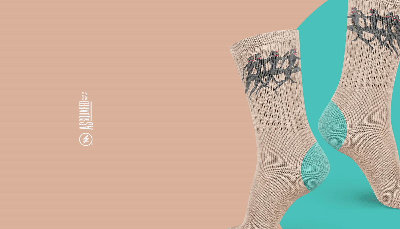 branding  ASsquared athlete socks
