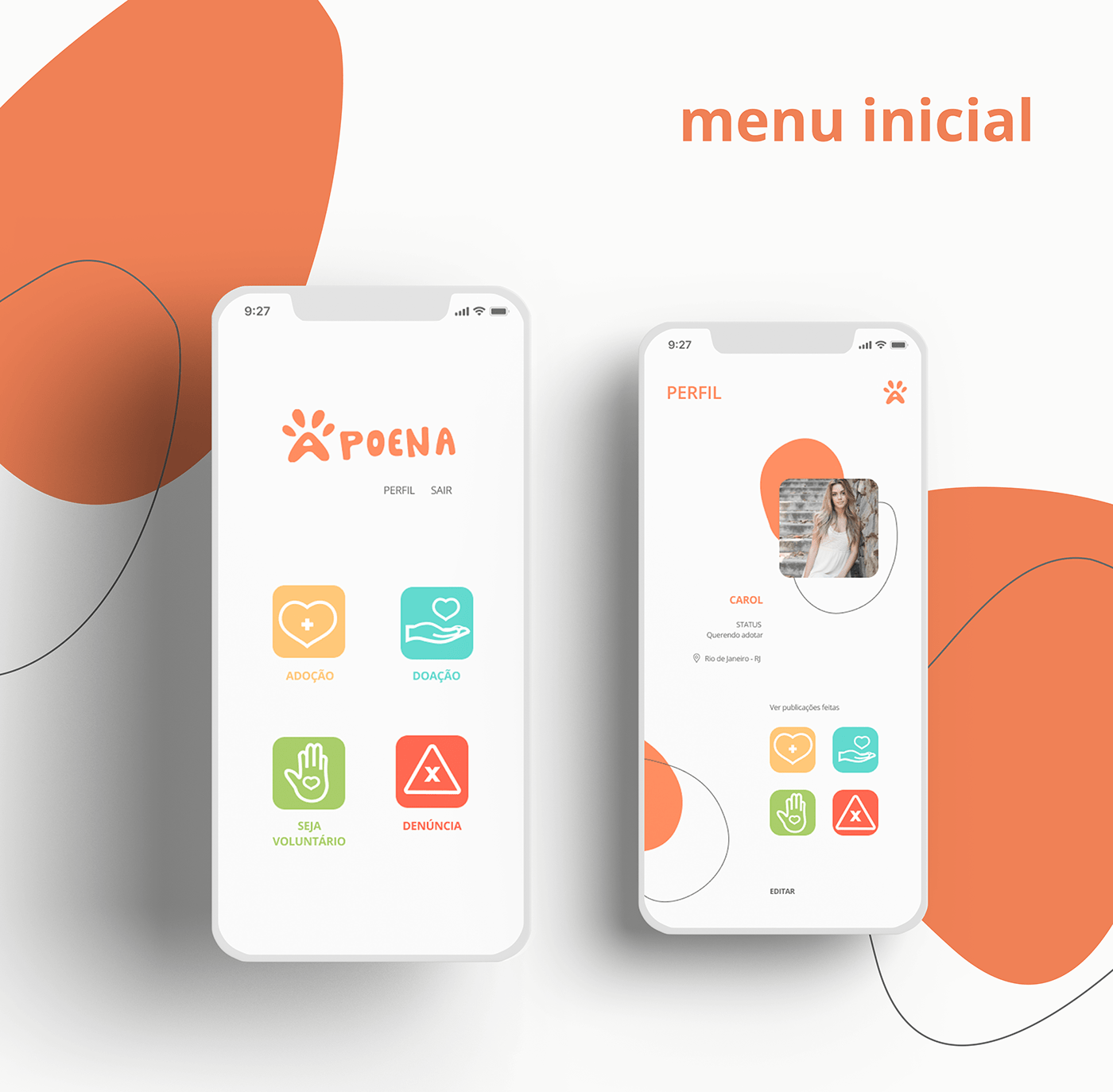 aplicativo app design design de interface identidade visual mobile UX design