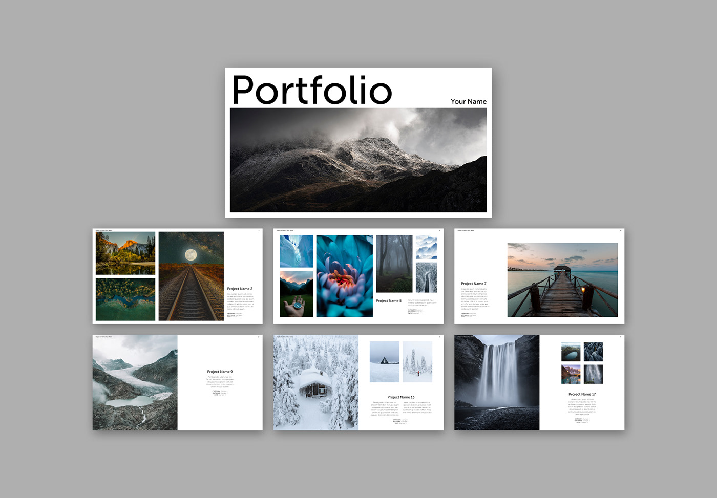 template design presentation portofolio freelancer Project pitch deck presentation design interactive Photography 