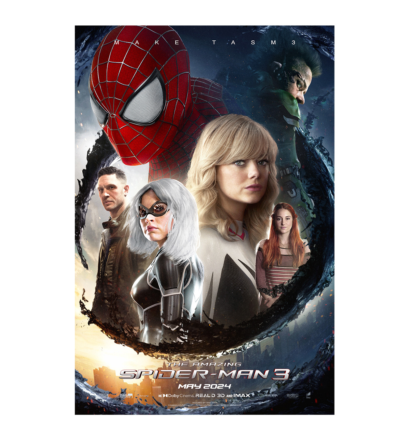 design keyart maketasm3 marvel movie peterparker photoshop poster spiderman venom
