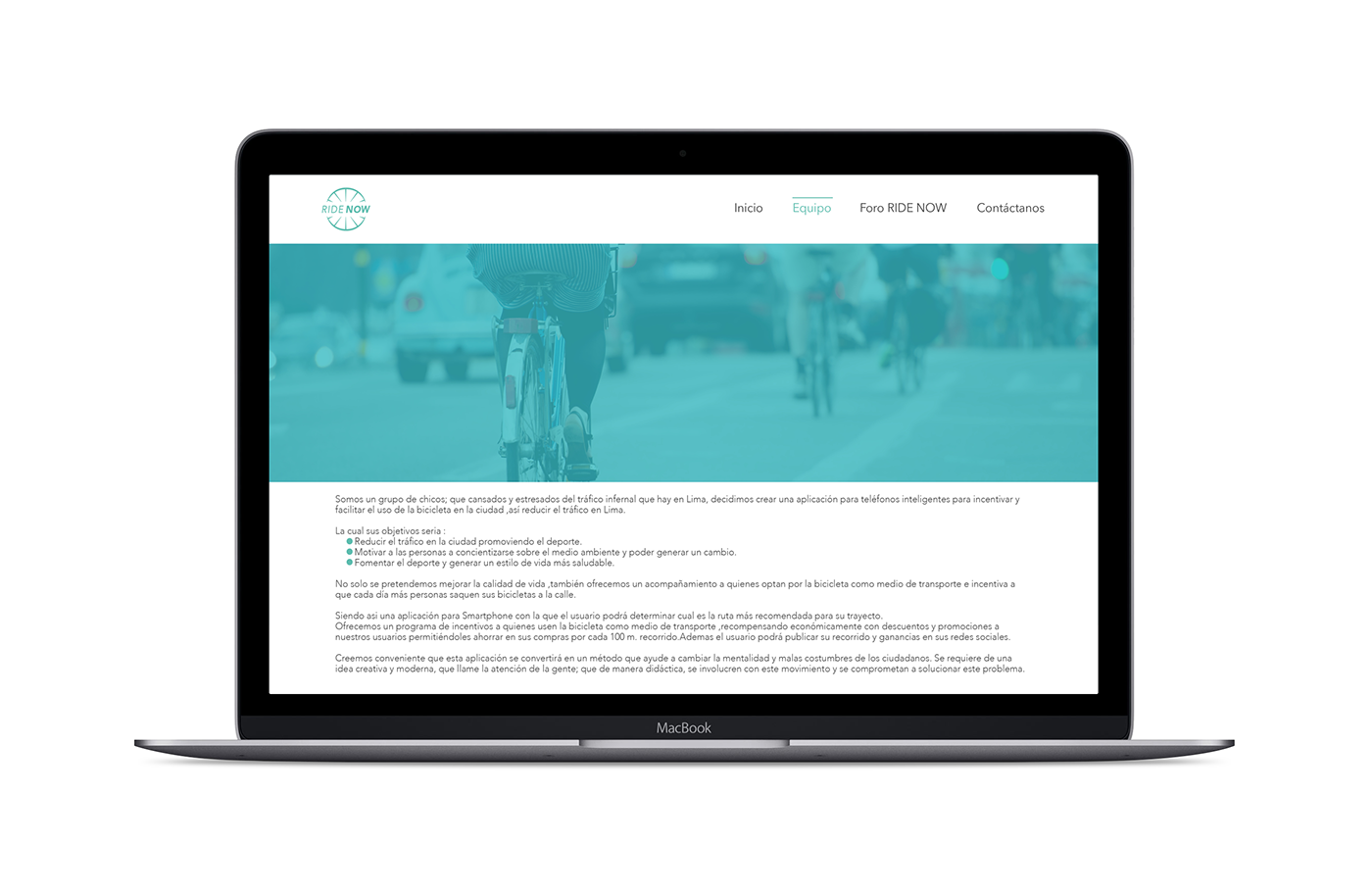 app ridenow descuentos TRAFICO servicio ecológico pagina web smartphone Bicycle traffic lima
